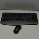 Wireless Keyboard and Mouse Combo, EDJO 2.4G Full-Sized Ergonomic Computer Keyboard with Wrist Rest and 3 Level DPI Adjustable Wireless Mouse for Windows, Mac OS Desktop/Laptop/PC (Black)