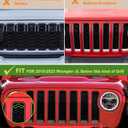 Grill Lights for Jeep Wrangler JL JLU Front Bumper Grille LED Running Marker Lamp Accessories (RGB, 2018-2023)