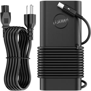 130W USB C Laptop Charger Type C Adapter Compatible with Dell XPS 15 2in1 9575 Precision 5530 2in1 5550 5750 3560 3550 3551 Latitude 7410 7310 7210 9575 9410 9510 5420 5520 5510 Power Cord
