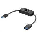 Cable Matters 5Gbps USB 3.0 Extension Cable with On Off Switch with Data 1 ft, Support Both Data and Power (USB 3.0 On Off Switch)
