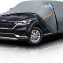 Minivan Car Car Cover for Kia Carnival MPV/Sedona (1998-2026) 100% Waterproof All Weather, Heavy Duty Outdoor Full Exterior Covers Rain Sun Wind UV Protection. Gray