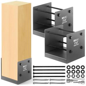 Stainless Steel 8 x 8 (Actual: 7.5" x 7.5") Deck Post Base, Post Anchor Bracket, Concrete Support Anchor Base for Deck Railing, Fences, Pavilions, Deck Porches (2Pack- Dark Gray) Stainless Steel 8 x 8 (Actual: 7.5" x 7.5") Deck Post Base, Post Anchor Bracket, Concrete Support Anchor Base for Deck Railing, Fences, Pavilions, Deck Porches (2Pack- Dark Gray)