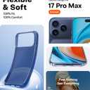TORRAS for iPhone 17 Pro Max Case Crystal Blue, [Anti-Yellowing][Military-Grade Protection], Ultra Slim Anti-Scratch Back, Soft Bumper, Non-Slip Protective Phone Cover, Blue 6.9"