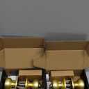 2 Pack Gold Door Knobs,Interior Door Knob with Lock,Coastal Style Satin Brass Door knob for Privacy and Bedroom