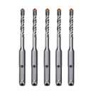 5 Pack 15/64 inch x 8.26 inch SDS Plus Rotary Hammer Drill Bit, Concrete Drill Bits for Concrete, Brick, Cement and Stone, 8.26 inch Length (15/64" Diameter, 8.26" Length)