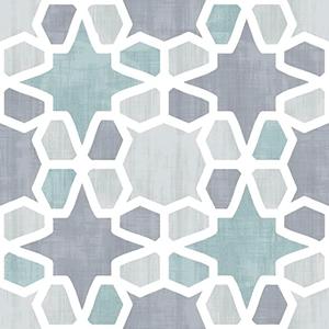 FloorPops Blue Rajah Peel & Stick Floor Tiles, FP3569