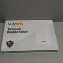 Sumzzz Titanium Cutting Board Double Sided Food Grade, Pure Titanium/PP for Kitchen, Cutting Board Easy to Clean 15.5*10.5+12*8.5 (Silver)