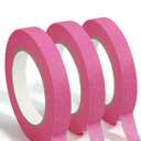 Mr. Pen- Pink Masking Tape, 0.6 Inch Wide, 3 Rolls, 3 x 55 Yards, Pink, Painters Tape