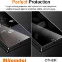 3 x Milomdoi 9 in 1 Screen Protector for Samsung Galaxy Z Fold 7, 3 Inside Flexible Film + 3 Front Tempered Glass + 3 Camera Lens Protector Accessories with Installation Frame (Black)