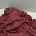 Solid Color Pleated Scarf Retro Green Thin Long Strip Shawl for Men and Women Winter Warm Silk Feel (180CM)