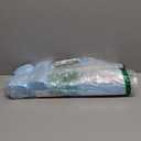 Weewooday 100 Pcs Frosted Plastic Gift Bags with Handles for Small Business Clear Shopping Bags with Cardboard Bottom,4 Sizes (Blue)