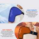 Shoulder Ice Pack Wrap for Rotator Cuff and Arm,Reusable Compression Cold Brace for Pain Relief & Muscle Relaxation,Tendonitis,Swelling,Discomfort After Surgery,Hot &Cold Therapy Ice Pack for Shoulder (Large-Black) (Black)