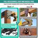 2 Pack 6''x6'' (Actual Size 5.5''x5.5'') Heavy Duty Stainless Steel Corner Post Caps Tie Bracket, Fit Connecting Wood Gazebo, Deck Patio Post and Wood Beams Bracket. (Black)