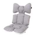 Baby Seat Pad Liner for StrollerSoft and Breathable3D Air Mesh Cotton Universal Baby Stroller Cushion (Grey Point)