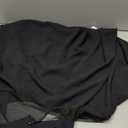 Verdusa Women's Contrast Mesh Half Cape Sleeve Blouse Loose Fit Dressy Tops Business Casual Outfits (X-Large, Black)