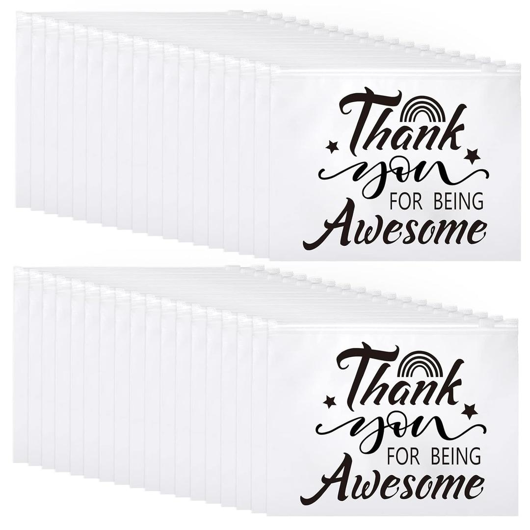 Reginary 50 Pcs Inspirational Gifts Bulk for Women Cosmetic Bag EVA You Are Braver Awesome Makeup Bag with Zipper for Birthday Graduation Christian Easter Encouragement Gifts(Classic Awesome)