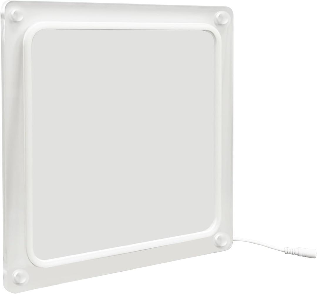 FixtureDisplays 12 X 12" Square Sign Light with LED Logo Block Signage Blank Panel, Ready for Customization Lighting Solution, Stand-Off Hardware 10195-With Hole-NPF