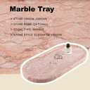 Koville Norway Natural Marble Tray, 12"x6" Vanity Decorative Tray for Countertop, Catchall Tray for Perfume, Candles, Jewelry Dish