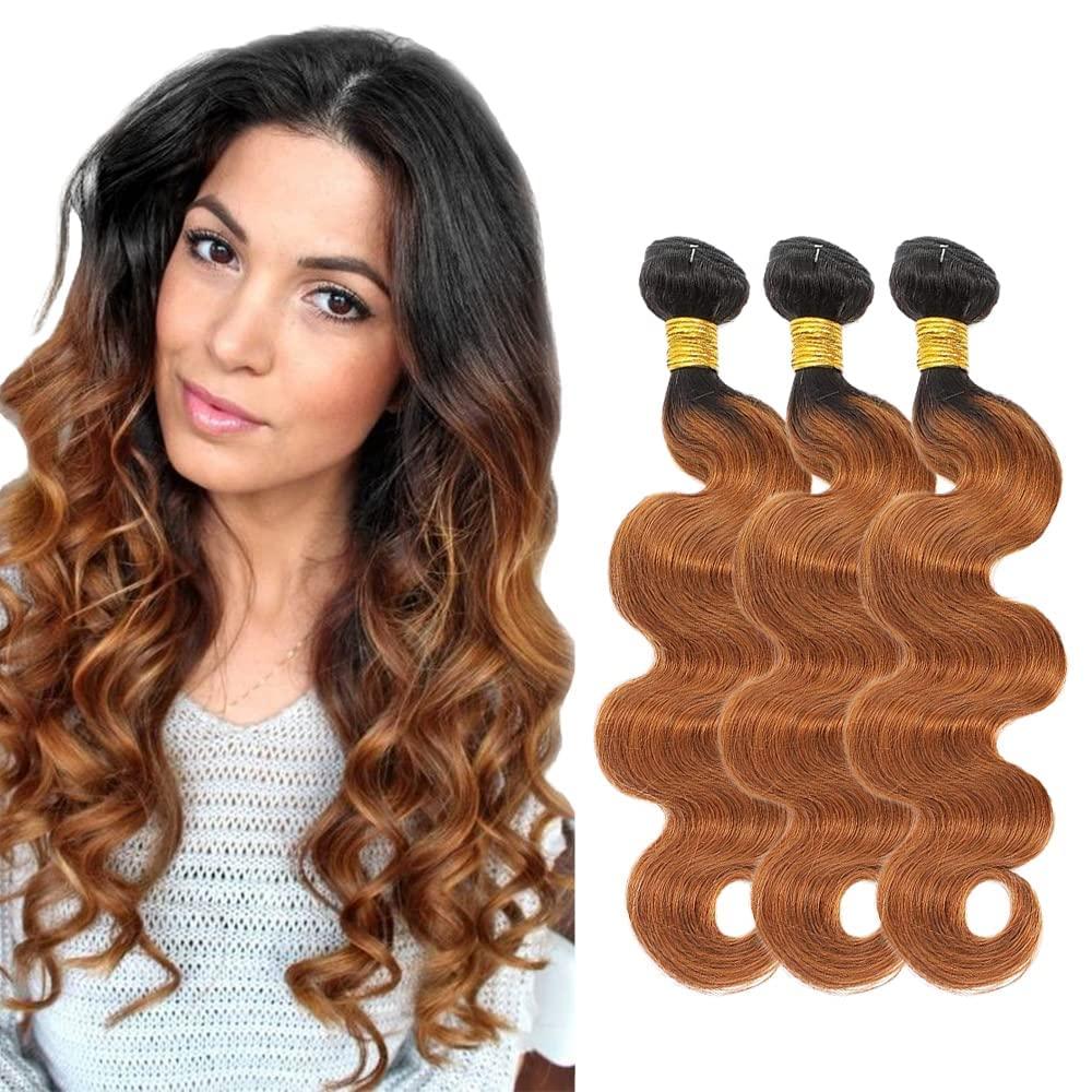 Brown Bundles 1b Human Hair Bundles 20 22 24 Inch Unprocessed Virgin Soft and Silky #30 Bundle Hair Extensions