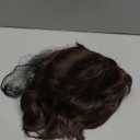 Creamily Mens Short Brown Wig Mens Curly Wigs Layered Natural Fluffy Synthetic Heat Resistant Halloween Costume Cosplay Wig for Men Hair Replacement Wigs Daily