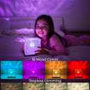 Rechargeable Shower Light Cube, 16 Colors Ocean Lamp, Waterproof Bathroom Mood Lighting, Ocean Wave Projector with Remote, Shower Mood Light, Bathtub Lights for Relaxing Spa, Bedroom Decor (Black)
