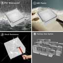 LeMotech Junction Box IP67 Waterproof Dustproof Electrical Box Project Box DIY Enclosure Gray with Transparent Clear Cover, External Size 7.9x7.9x3.7in (200x200x95mm)