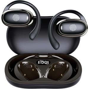 IFECCO Open Ear Headphones Bluetooth 5.4 - Wireless Open Ear Earbuds with Ddigital Display Charging Case,48H Playtime Premium Sound Sport Conduction Headphones for Running, Cycling Driving