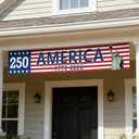 250 Anniversary Flag - 3 Layers Patriotic Flags - 4th of July Decorations Independence Day 250th Anniversary Flag for Indoor Outdoor (I)