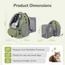 Cat Backpack Carrier for Large Cats, Expandable Cat Bubble Backpack, Dog Carriers for Small Medium Dogs, Airline Approved Pet Carrier for Travel Hiking Outdoor(Green)