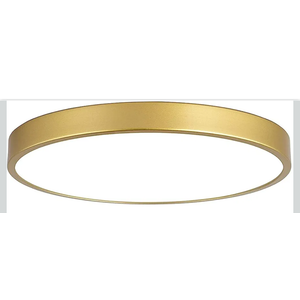 Gold Flush Mount Ceiling Light, 12 Inch Metal Modern Round Gold Light Fixtures - 3 Colors, 3000K-5000K LED, 20W Low Profile Ceiling Lighting for Bedroom, Living Room, Hallway