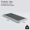 Vehowy Low Profile Box Spring TwinXL Size, 3 Inch Box Spring for TwinXL Bed, Heavy Duty Mattress Foundation, Metal Bed Base,Non-Slip,Easy Assembly