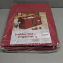 ZOBER Large Christmas Ornament Storage Box - Stores 80 3" Ornaments, With Dividers - With Large Compartment for Figurines, and Accessories, Durable Christmas Containers Holder (Red, 80-3" Ornaments)