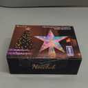 Christmas Tree Topper，11.8" PET Christmas Tree Star Topper Lighted with Remote Multicolour 20LED Lighted Treetop Decorate for Xmas Decorations Ornaments Holiday Party Indoor Decor