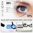 Readers for Women Fashion Style Square Reading Glasses with Spring Hinge Blue Light Blocking for Men Ladies