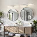 Nickel Bathroom Vanity Light Fixture 31.5'' 26W Dimmable 5CCT LED Hardwired