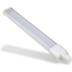 2pcs G23 7W 7.1" LED Bulb PLS-13W Replacement G23d 2P Cold White 6000K LED PL Retrofit Horizontal Recessed Down Light Plug Play for INDUCTANCE/Magnetic Ballast (Cold White, 7inch/180mm 7W)