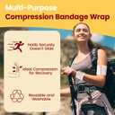 12 Pack Elastic Bandage Wrap (4x2", 4x4", 4x6") | Premium Compression Wrap Bandage for Wounds Medical Bandage Latex Free Stretchy Bandage Wrap for First Aid Sports Protection Injury Recovery