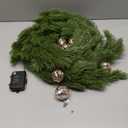 Christmas Decorations - 26 Inch Real Touch Norfolk Pine Wreath with LED Light, Christmas Wreath for Front Door, Artificial Pine Greenery Wreath Home Table Wall Window Indoor Outdoor Xmas Decoration