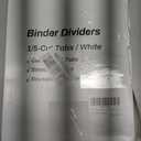 SUNEE Binder Dividers with Tabs for 3 Ring Binder, 8.5 x 11 Paper White Binder Dividers Blank with 5 Tabs, 20 Sets Page Dividers for School, Office and Home, 100 Dividers