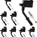 Set of 8 UF733 Ignition Coil Pack& Iridium Spark Plugs Compatible with Mercedes-Benz C300 C350 CL63 AMG, Ignition Coil Fit for E300 E350 E400 E550 CLS550 CLS63, Replace# UF728 UF748