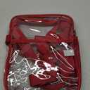 SPODEARS Clear Crossbody Bag for Stadium Events & Concerts - Adjustable Shoulder Strap Purse with 1 Bottle Holder (Medium, Red)