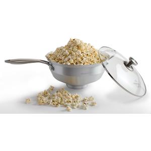 Popcorn Popper | No-Shake, No-Stir Premium Stovetop Popcorn Maker | Popcorn Pan | Popcorn Pot | Pops Kernels Perfectly Without Burning | Easy Serving