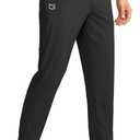G Gradual Mens Sweatpants Zipper Pockets Tapered Track Athletic Slim Fit Pants for Running, Exercise, Workout (Medium)