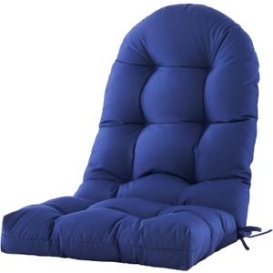 BLISSWALK Patio Chair Cushion for Adirondack,High Back Tufted Rocking Chair Cushion, Outdoor Seat Cushion 48"x21"x4" inch, Sunscreen and Fade-Resistant,1Count,Classic Blue