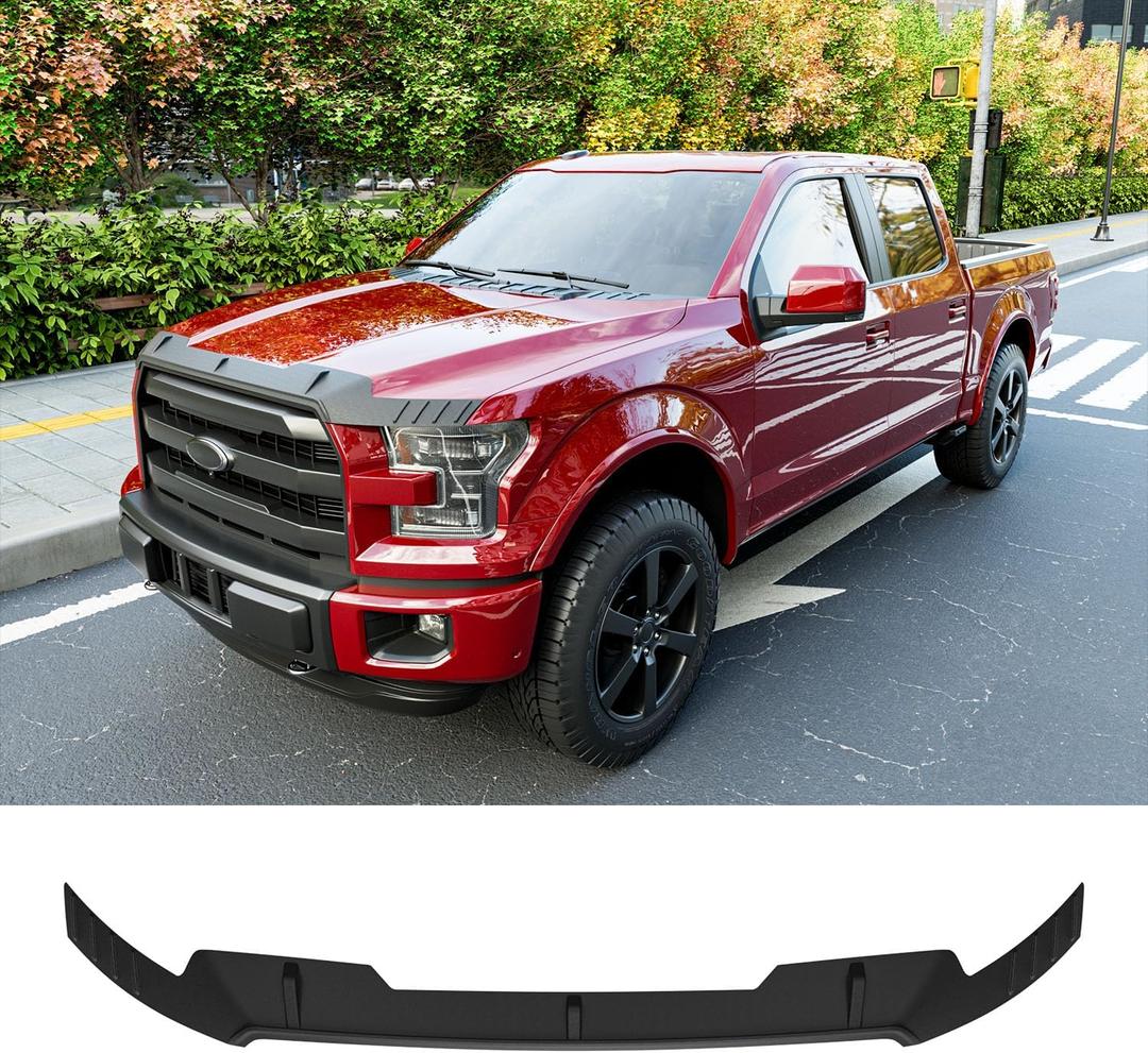 powoq Hood Protector Compatible with 2015-2020 Ford F150 Deflector Upgraded TPE Shield Hood Deflector Replacement for 2015 2016 2017 2018 2019 2020 Ford F-150 Accessories
