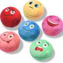 SCHITEC Squeaky Dog Toys, [6 Pack] Soft Stuffed Plush Balls with Squeakers, Interactive Fetch Play for Puppy Small Pets, Small 2.6"