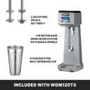 Waring Commercial WDM120TX Heavy-Duty Single 1Hp Spindle Drink Mixer with Countdown Timer, Digital Display, Automatic Start/Stop, 120V, 5-15 Phase Plug, 22" x 9" x 10.38"