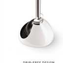 simplehuman Toilet Plunger and Caddy, Stainless Steel, White