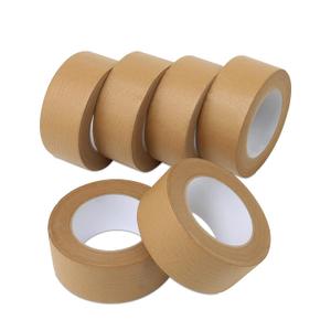 Lichamp Kraft Packing Tape, Brown Kraft Gummed Tape for Packing Boxes, Shipping Cardboard and Carton Sealing, 6 Rolls x 2 inch x 55 Yard x 7 mil, B206BN
