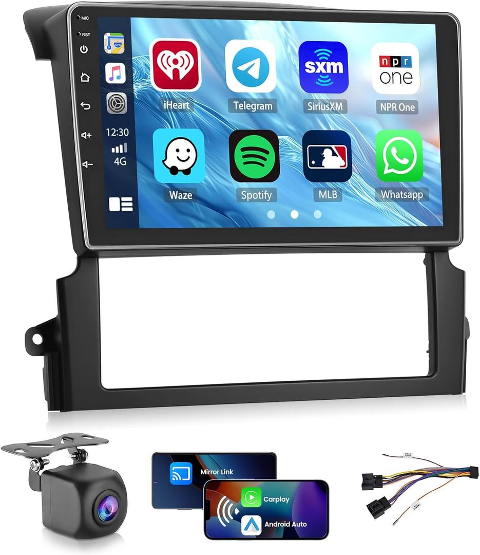 Car Radio for Kia Sorento 2004 2005 2006 2007 2008, Android 15 Car Stereo Wireless Carplay, Roinvou 9 inch Touch Screen for BMW MINI Bluetooth Radio Android Auto WiFi GPS 2G RAM 64G ROM